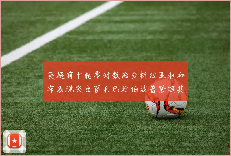 英超前十轮零封数据分析拉亚和加布表现突出萨利巴廷伯波普紧随其后